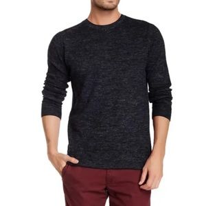 J Brand Men's Conrad Crew Wool Blend Sweater in Navy Melan, Size L